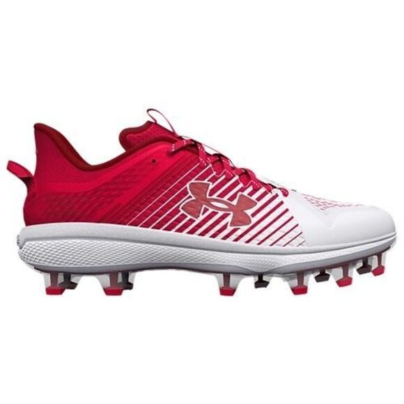 Under Armour Yard Low MT TPU baseball cleats red white new main image 9